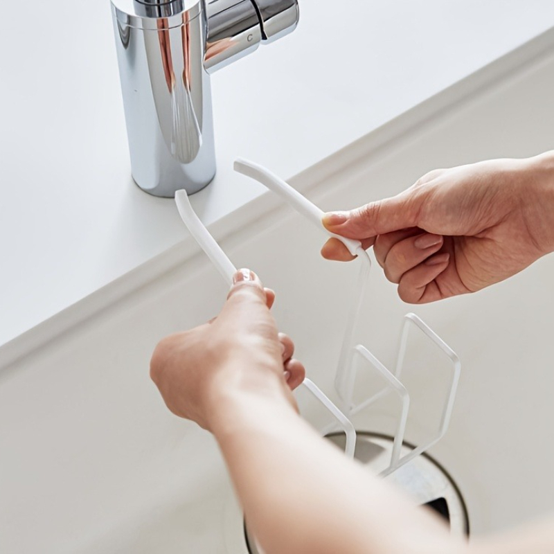 Aan de muur gemonteerd opbergrek voor spons en doek, perfect voor sponzen, zeep en schoonmaakgereedschap, sponshouder voor aanrecht