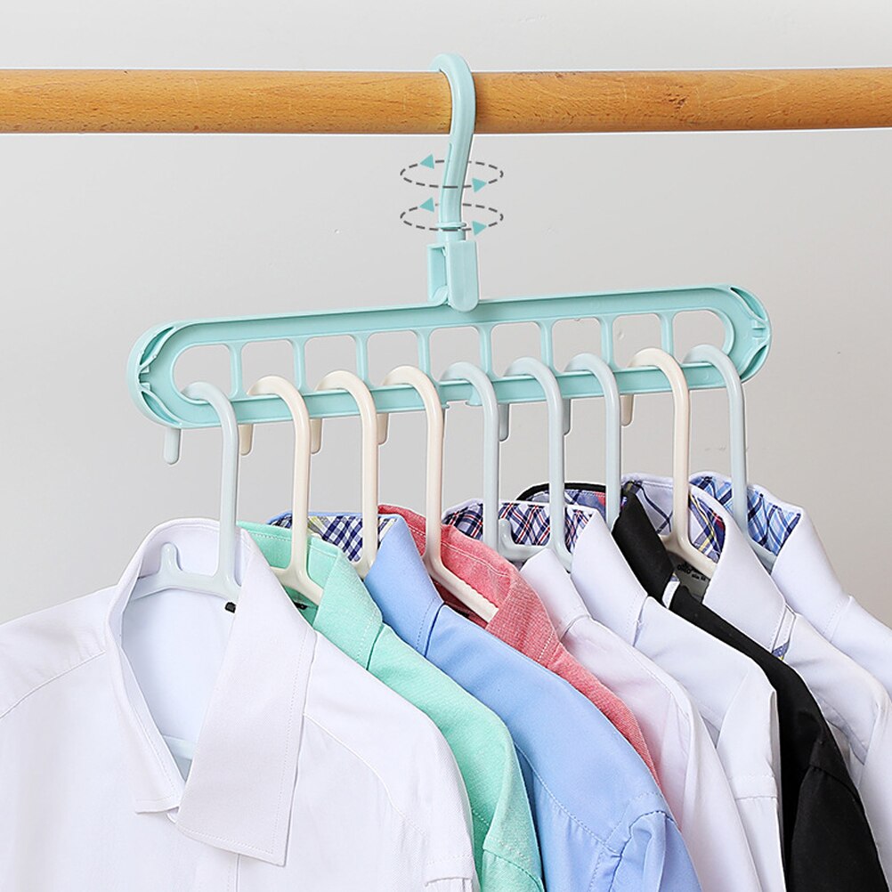 Multi-Functional Clothes Hangers Portable Folding 9 Holes Travel Hangers Closet Space Saving Folding Drying Rack