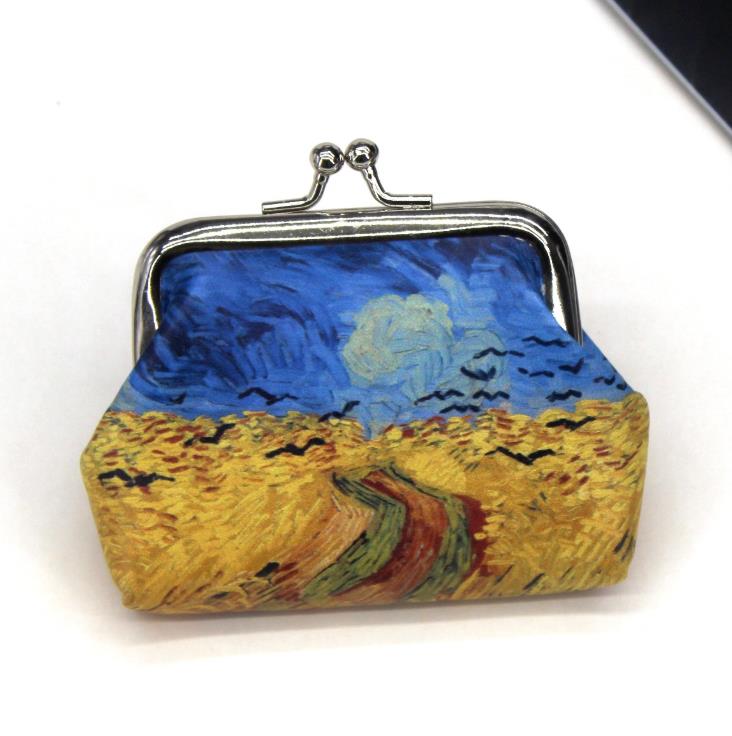 Vintage Coin Purse Wallet Women Famous Oil Painting Small Wallet Hasp Clutch Bag Good Women's Mini Purses: 6