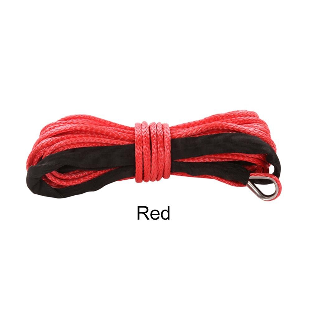 7700LBs Winch Rope String Line Cable with Sheath Gray Synthetic Towing Rope 15m Car Wash Maintenance String for ATV UTV Off-Road