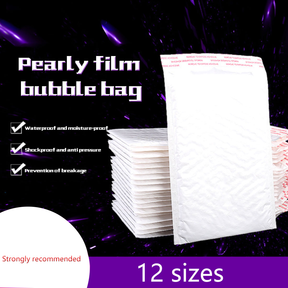 10 pièces 12 taille blanc bulle courrier enveloppe sac bulle affranchissement emballage enveloppe emballage sacs de transport