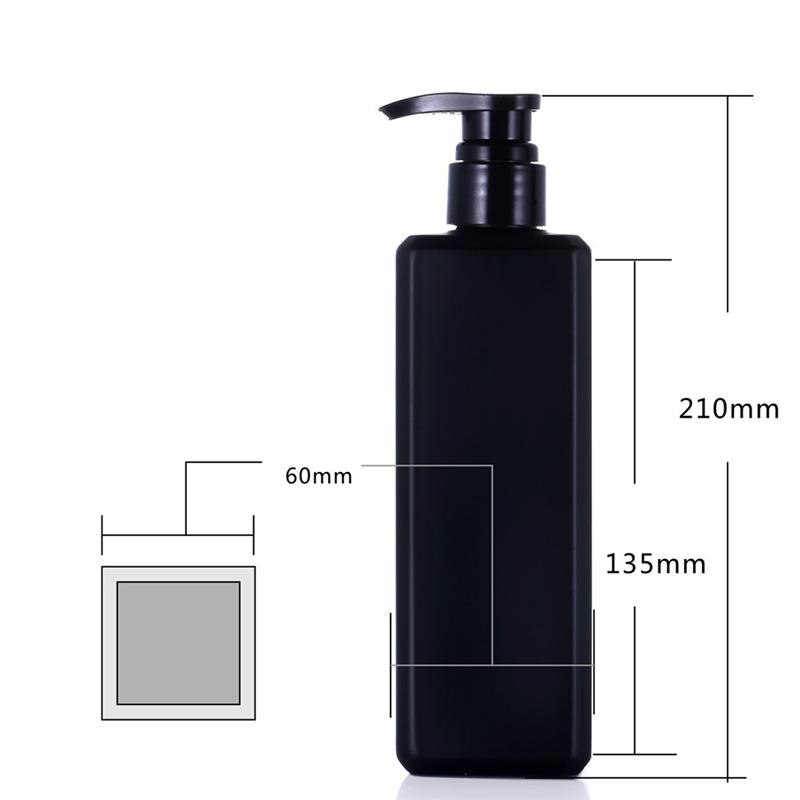 1pc nestemäistä saippuapulloa shampoopulloemulsio pumppupullo suihkugeelipidike tyhjä astia 500ml musta koti -kylpyhuoneeseen