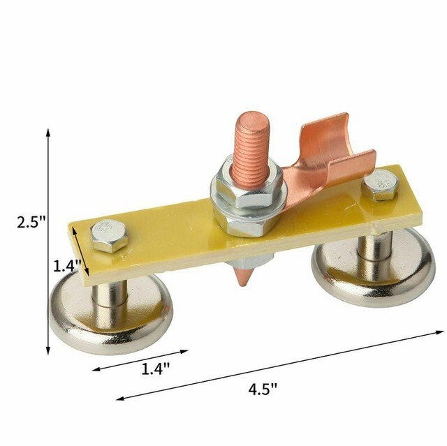 Electric Welding Magnetic Head Ground Wire Tool Strong Magnetism Clamp Mass Welding Magnet Powerful Spotter Suction Grounding: with wire tail