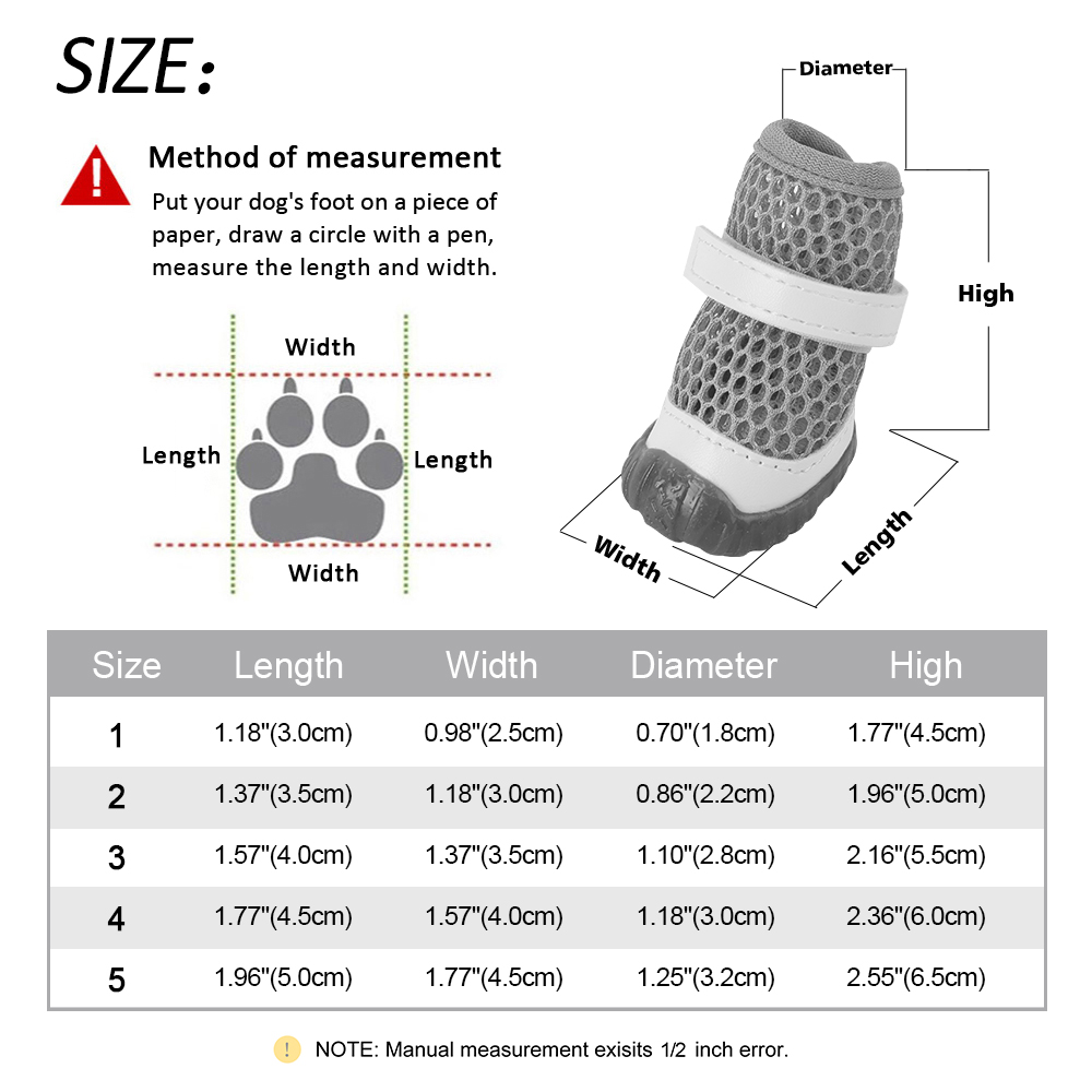4 stücke Sommer Hundes chuhe Anti-Rutsch-Haustier Welpen Stiefel für kleine Hunde atmungsaktive Katze Chihuahua Schuhe Socken für kleine Hunde Yorkshire