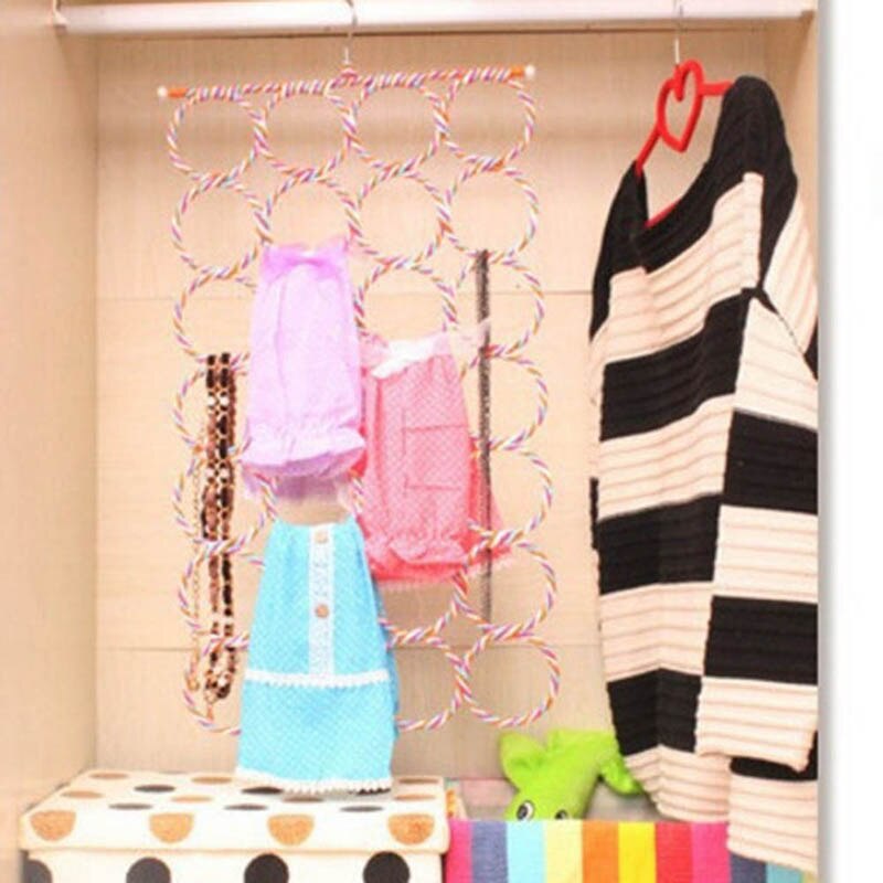 Porte-cintre pliable peu encombrant, armoire, Cisco, évaluation pour chaussettes, écharpe, ceinture, châle, écharpe, support de rangement pour vêtements