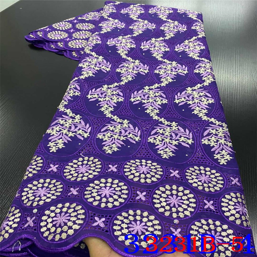 African Dry Lace Fabric Nigeria Cotton Laces Lace Fabric in Lace with Stones for Women KS3231B: Picture 5