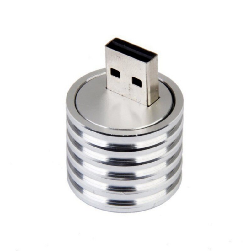 Mini USB LED Spotlight Lamp Mobiele Power Flexibele Zaklamp Mobiele Power Koplamp Zilver USB Connector