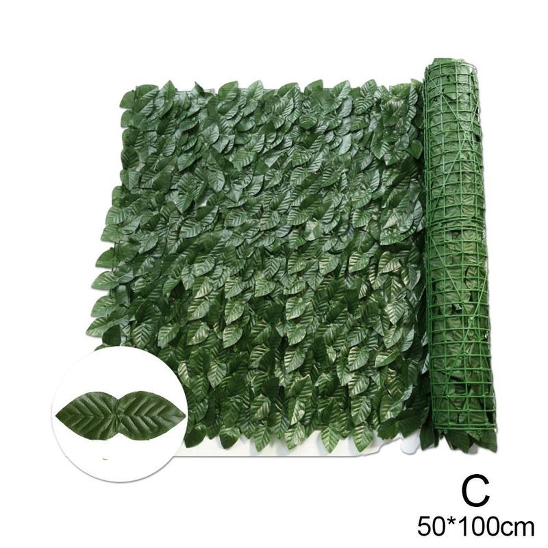 0.5x3m/0.5x1m Artificial Ivy Privacy Fence Screen Artificial Hedges Fence And Faux Ivy Vine Leaf Decoration For Outdoor Decor: C