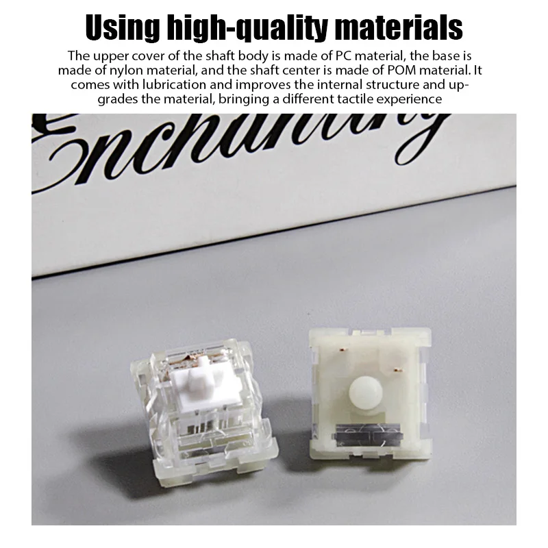 KTT Kang White V3 Keyboard Switch Custom Linear 3 Pins 45g Mechanical Keyboard Cherry MX Switches RGB SMD Gaming Keyboard Switch