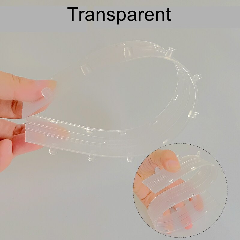 10 stk/parti hvite gjennomsiktige plastbindelister 3-35mm(20-325 ark ) 10 skrog  a4 kambinding leverandører plastpermer