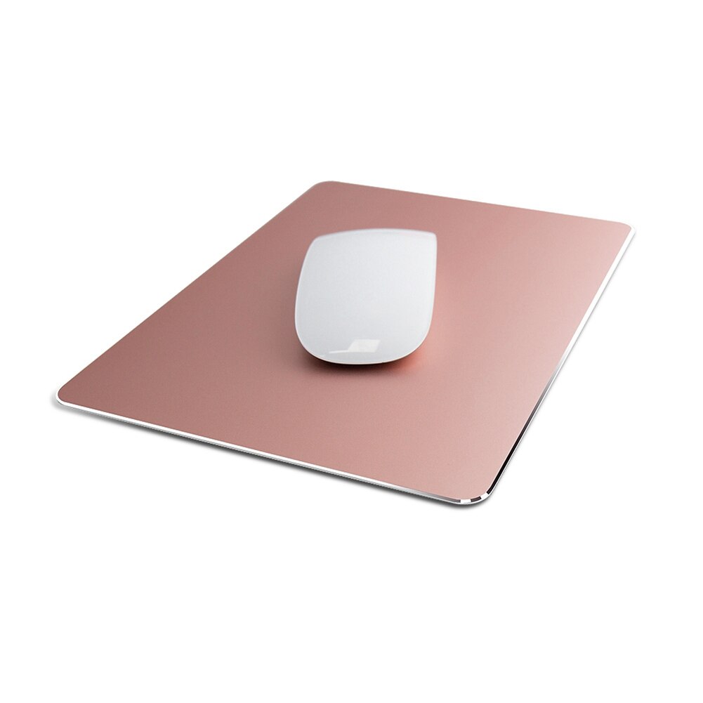 Aluminium Alloy Anti-Slip Mouse Pad Office: Rose Gold