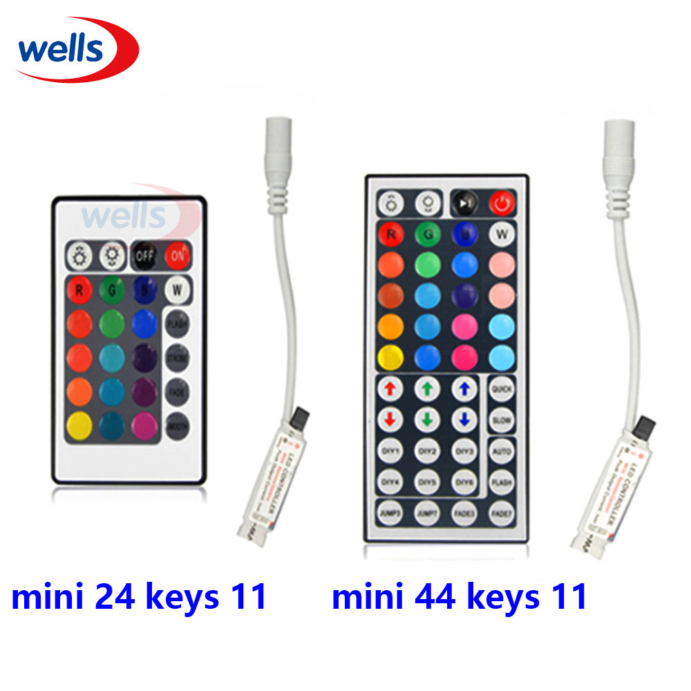 DC12V 24/44 Schlüssel RGB Regler Fernbedienung IR Drahtlose Dimmer LED Regler Controle für 2835 3014 3528 5050 RGB LED Streifen licht