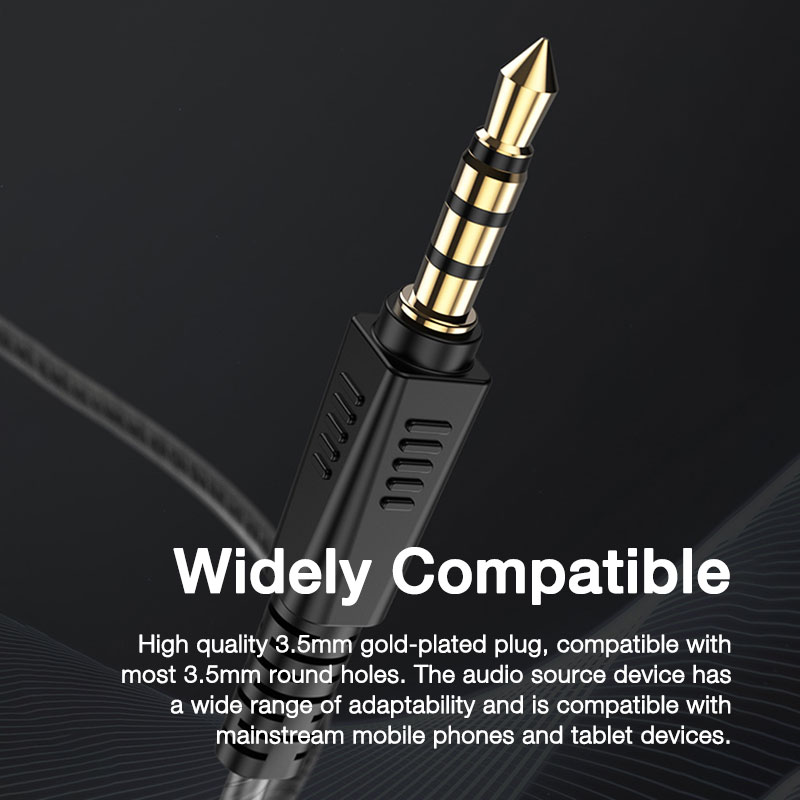 EARDECO-auriculares con cable de 3,5mm, cascos con micrófono, auriculares con cable, estéreo de graves, con cancelación de ruido, gancho para la oreja deportivo