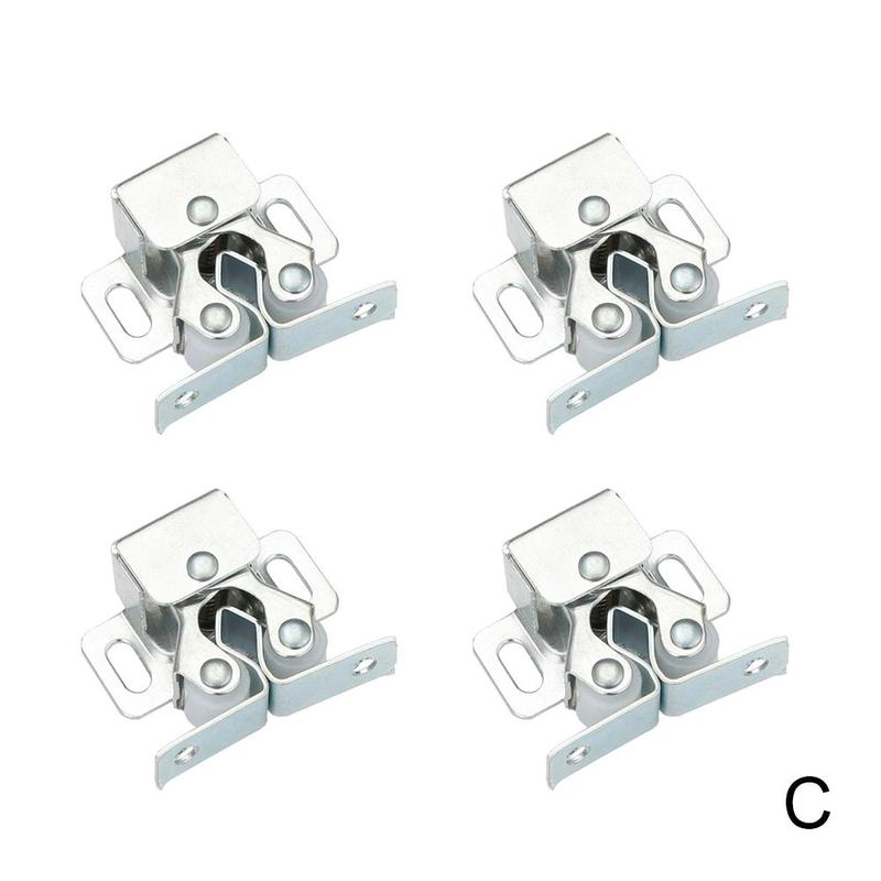 Topes de puerta de muebles, pestillo de armario de Color cobre antiguo, libre de rodillo con doble puerta, cierres estriadores y S C1W5: silver