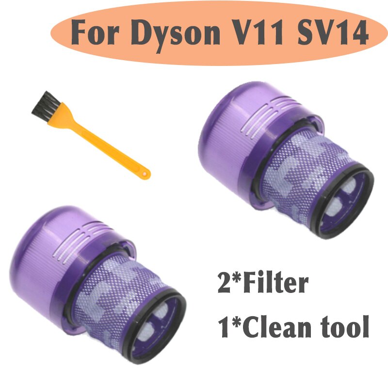 Tilbehør filtre til dyson  v11 drejningsmoment drev trådløs stik støvsuger  sv14 cyklon dyr absolutte reservedele hepa: 2 stk filter