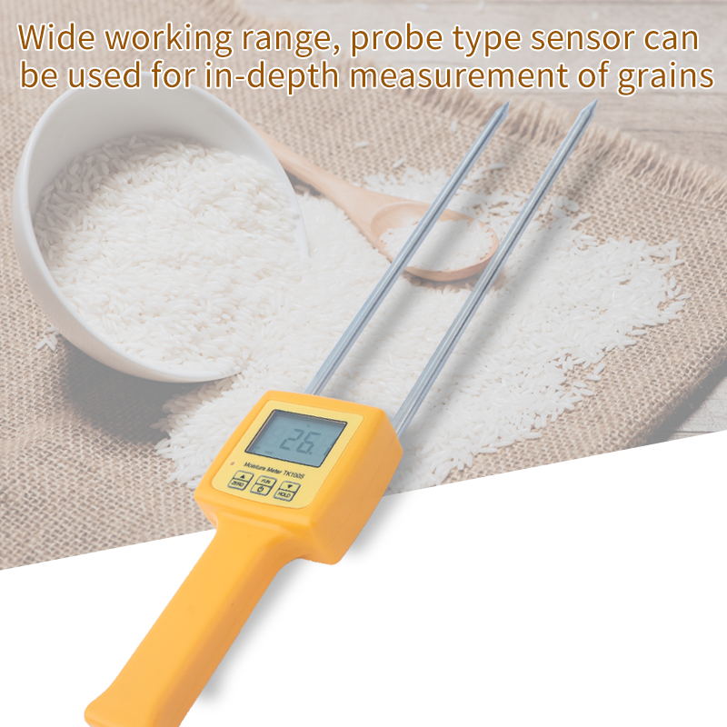 Medidor de humedad de grano TK100s, probador de humedad de harina de maíz, trigo, arroz, frijol, trigo