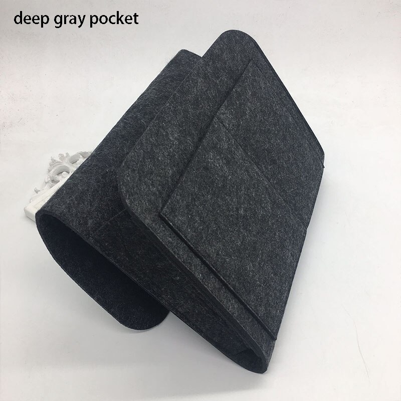 Bed Hanging Bag Pure Clor Mattress Holder Bag 27*7*22CM Hanging Type 1Pcs Felt Bedside Caddy Bedroom Organiser Storage Dispenser: deep gray pocket