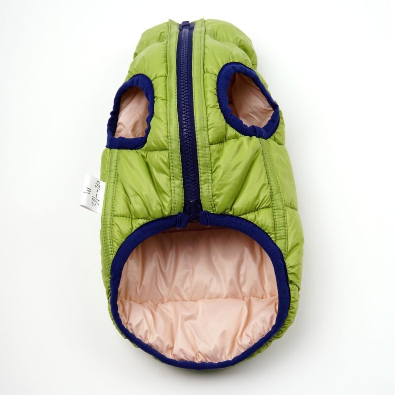 Puppy Hond Vest Dubbelzijdig Dragen Kleding Teddy Warme Katoenen Jas Huisdier Kleding Herfst Winter Leisure Vier-Legged Kleding: green / Xl