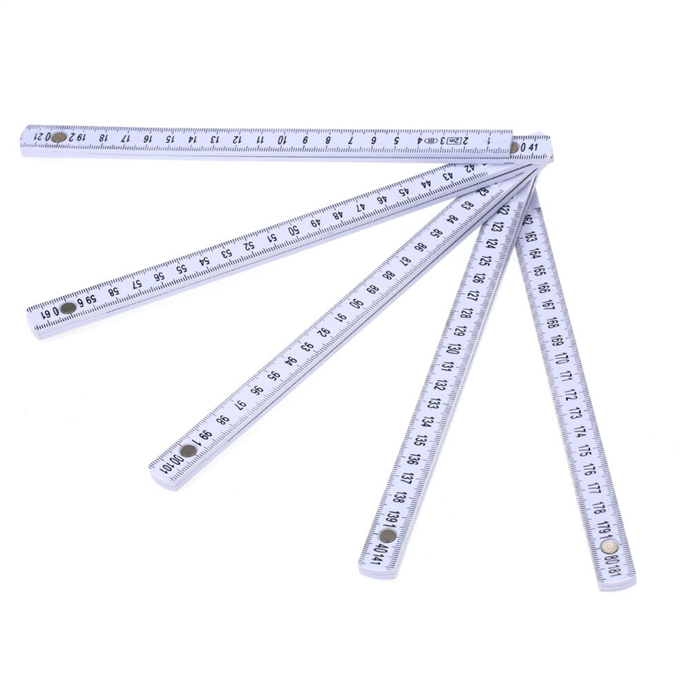 2M Slide Ten-Parts Fold Up Rulers Folding Versatile Reading Ruler Education Meter Lightweight and Compact Measuring Tool