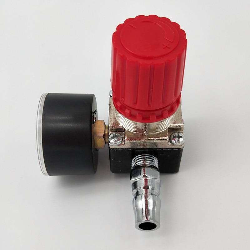 1pc 180PSI 12 Bar Pressure Regulator Switch Control Valve with Gauges 1/4&quot; For Air Compressor