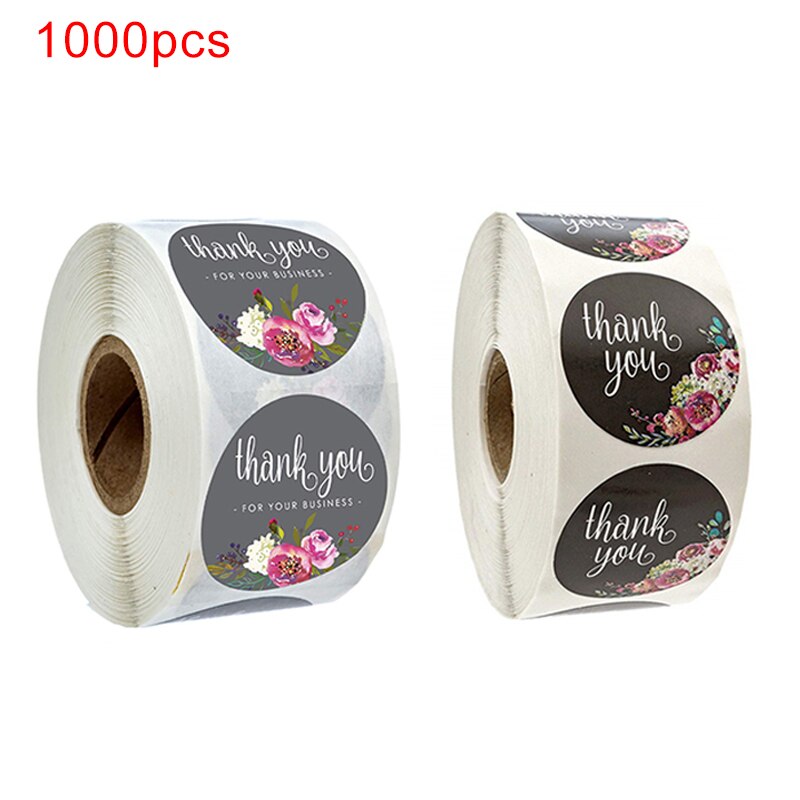 1000 stuks/partij ronde natuurlijke kraft handgemaakte stickers scrapbooking voor verpakking zelfklevende bedankstickers en zegellabels voor kantoorgebruik: A20-19
