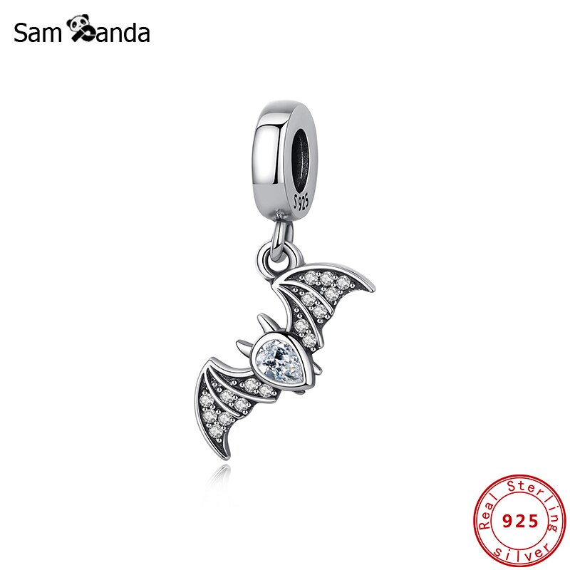 100% Originele Cz 925 Sterling Zilveren Kralen Bat Bedels Voor Sieraden Fit Armband Ketting Diy Vrouwen