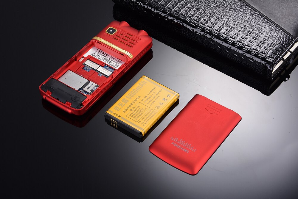 MAFAM Unlock Flip Metal Mobile Phone One Key Dual Torch FM Bluetooth SOS Speed Dial Old Man Senior Cell Phone Dual Torch P094