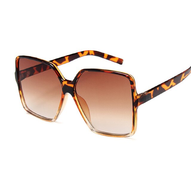 Sort firkantede overdimensionerede solbriller kvinder stor ramme farverige solbriller kvindelige spejl oculos unisex gradient hip hop nuancer: 2