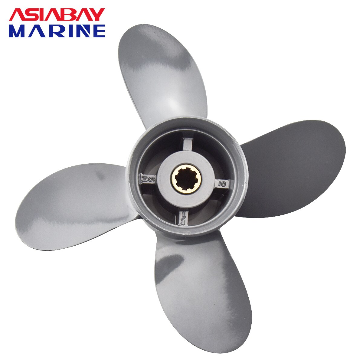 Outboard Propeller For Honda 8hp 9.9hp 10hp 15hp 20hp 9 1/4*10 Boat Motor 4 Blade Aluminum Screw 8 Spline Marine Engine Part