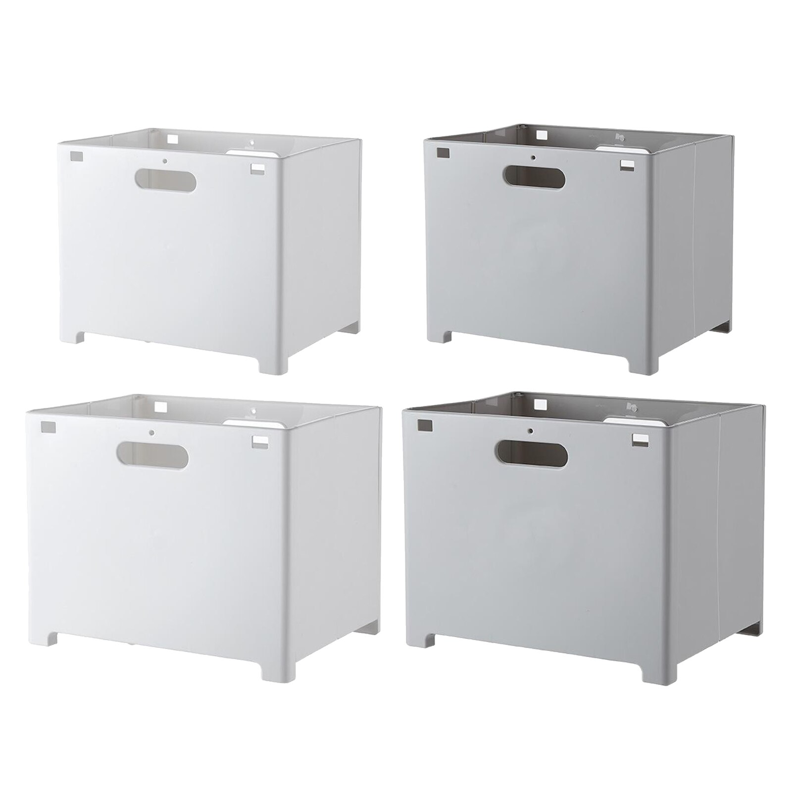 Wall Mounted Storage Basket Foldable Plastic Clothes Organizer for Laundry Room