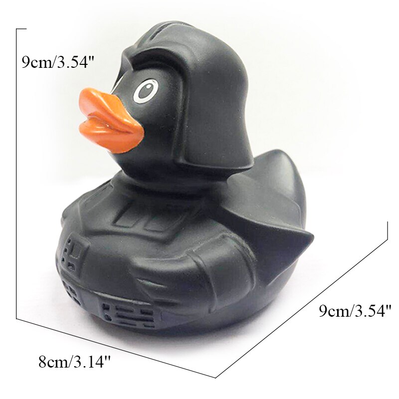 ESALINK 8Cm Baby Toys Floating Sound Rubber Duck Soldier Duck In Black Armor Bath Toys For Kids Puzzle Cognitive Toys For Girls: YN151-1pcs