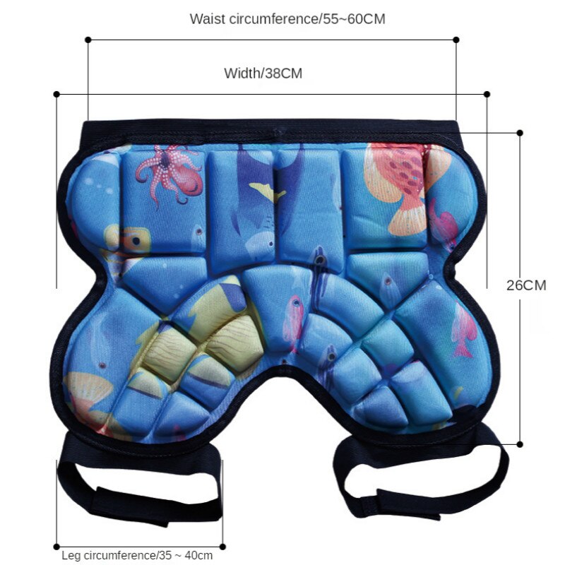Barn höftskyddsskydd rullskridskoåkning skyddsshorts höftskydd snowboard skoter rumpskydd barn skridskoåkning tillbehör