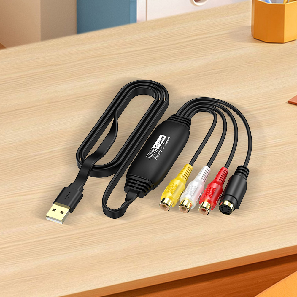 USB Video Capture Card VHS TV DVD VCR USB naar AV Video Capture Adapter RCA naar USB Video Converter voor Mac/PC
