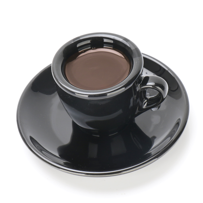 Tazas y platillos de Espresso italianos de 50ml, taza de Espresso de cerámica con aislamiento térmico grueso de larga duración, artículos especiales para café