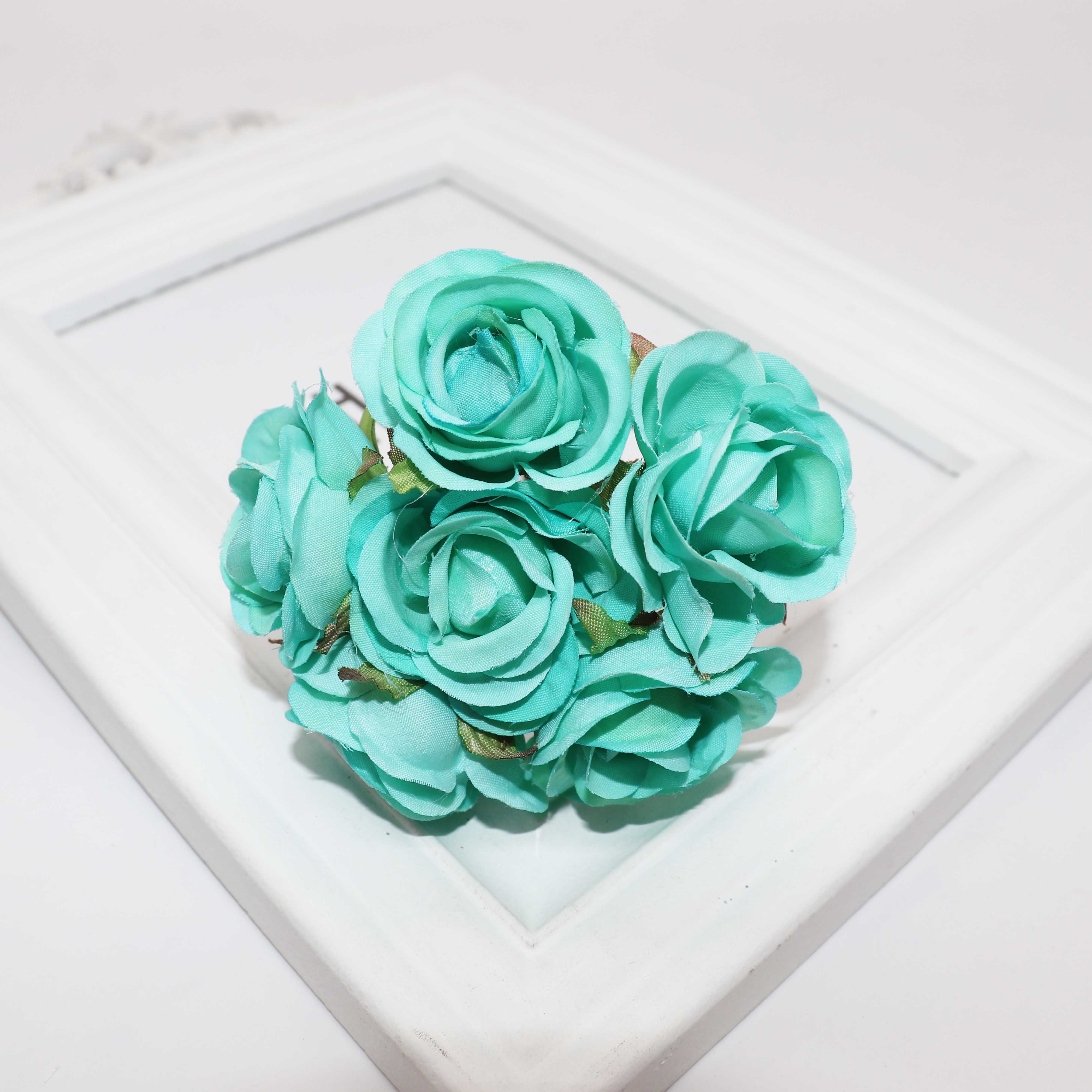 6 stuks kunstbloemen zijden roos boeket bruiloft home party decoratie DIY bloem muur plakboek geschenkdoos ambachten