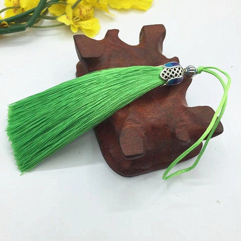 2-6Stck17cm Seide Quaste Randbereich Krone Quasten trimmen Vertikale Anti falten anhänger Quaste pinsel für vorhänge schmuck DIY Heimat Dekor: M / verrotten