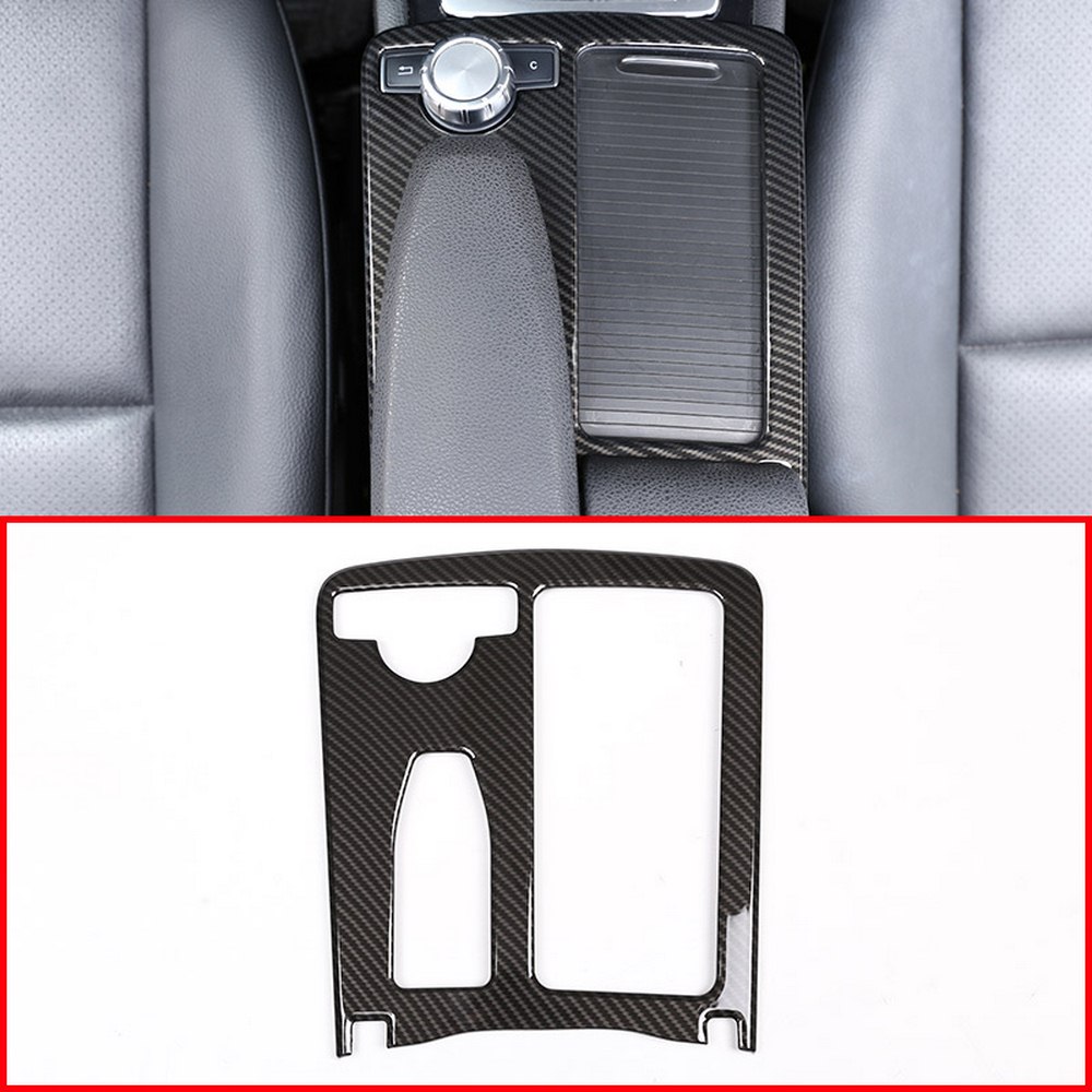 Para Mercedes Benz clase C W204 E clase W212 , Panel de consola central, portavasos, cubierta de marco, pegatina embellecedora