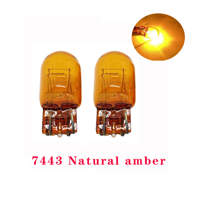 1/4/10pcs T20 7440 7443 WY21W W21W Halogen Bulbs 7443 W21/5W T20 Super Bright Backup Reversing Light For Car Signal Lamp 12V: Warm White / 3000K