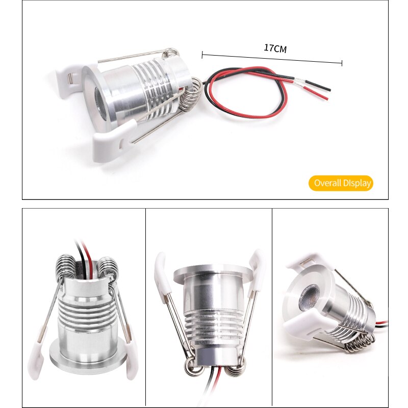 Spot LED spotlight ingebed 12 V-24 V kleine spotlight kleding winkel etalage teller verborgen IP65 waterdichte mini downlight
