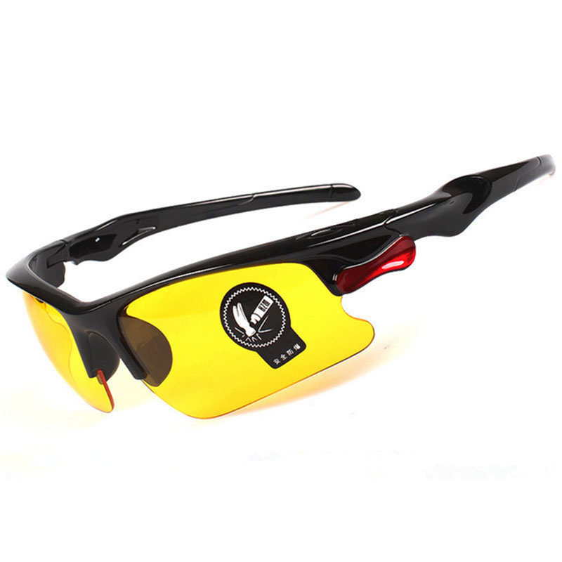 Auto Nachtsicht Fahrer Brillen Anti-Blendung Brille Radfahren Gläser Fahrrad Sonnenbrille Frauen Männer Sonnenbrille Sport Reiten Gläser: Gelb