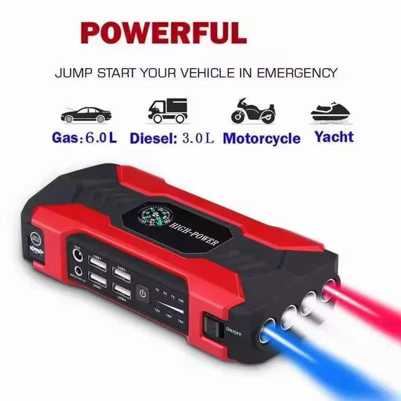 Auto Jump Starter Startapparaat Batterij Power Bank 12v 98000Mah Jumpstarter Auto Buster Nood Booster Auto Oplader Jump Start