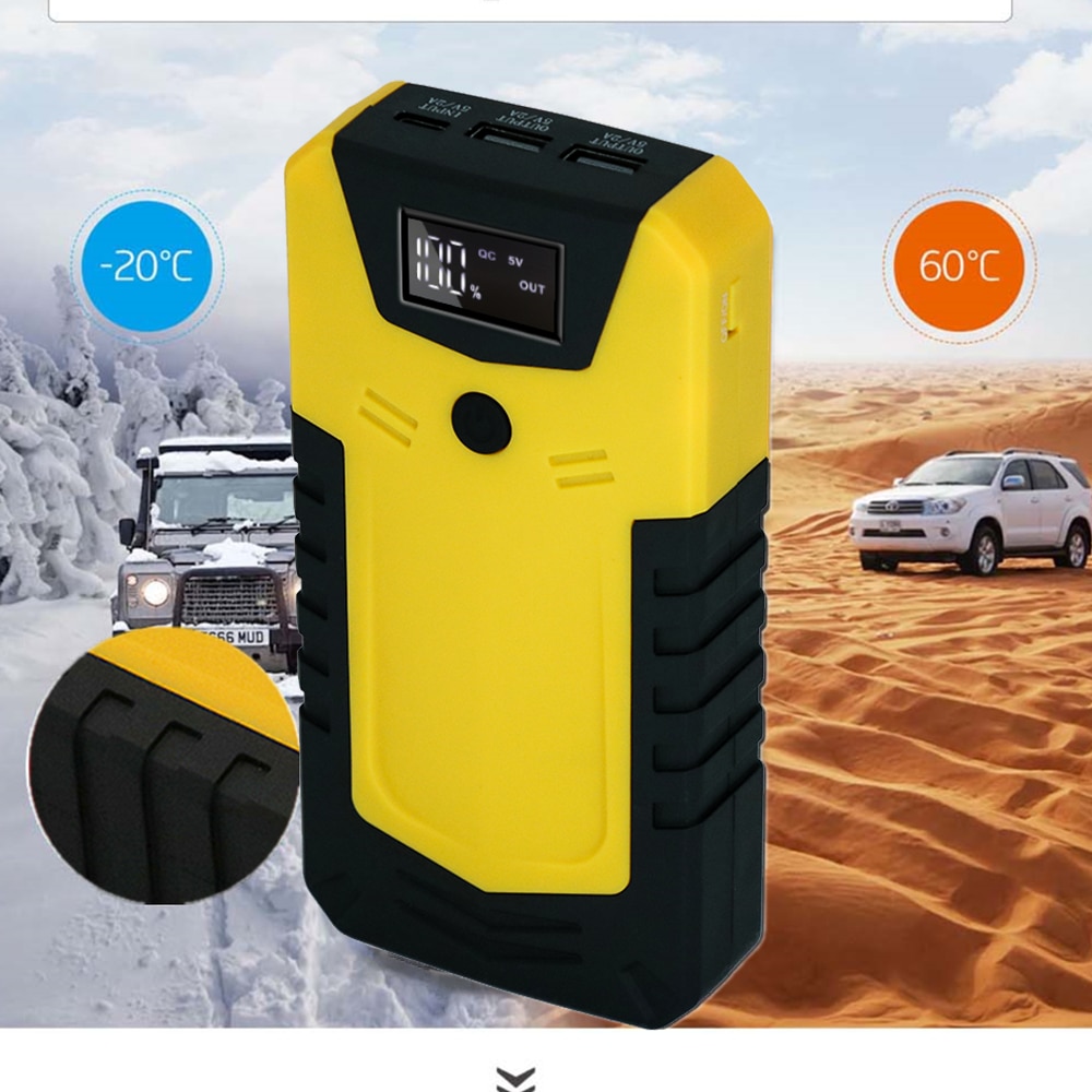 GKFLY emergencia 20000mAh dispositivo de arranque 12V 400A cargador de batería de coche gasolina Diesel arrancador de batería de coche banco de energía coche cargador LED