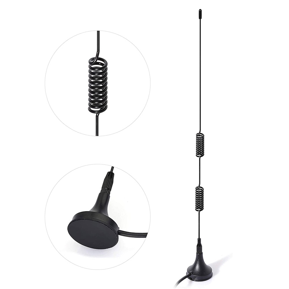 Eightwood VHF UHF Ham Radio Police Scanner Antenna BNC Male Compatible with Uniden Bearcat Whistler Radio Shack Police Scanner