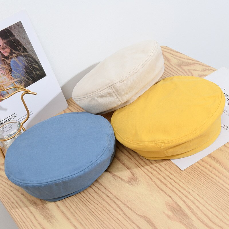 Stijlvolle Vrouwen Meisje Achthoekige Baret Hoed Winter Herfst Retro Cap Effen Kleur Hoed TC21