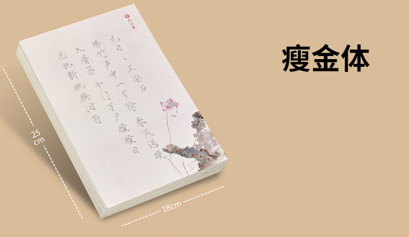 Chinese Copybook Small Regular Script Shou Jin Ti Copybooks Brush Pen Caligrafia Copybook Child Basic Poem Calligraphy Copybooks: B 120sheets