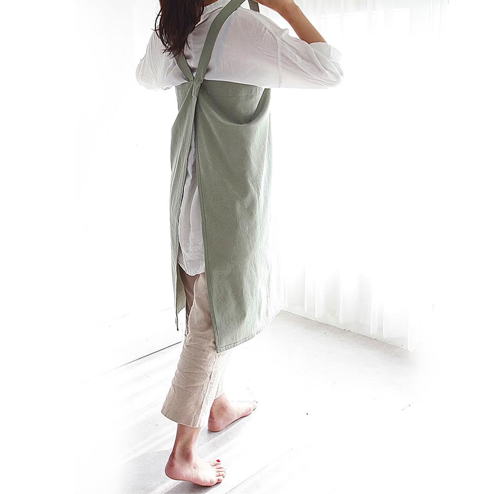 Universele Schort Nordic Japanse Stijl Eenvoudige Koreaanse Katoen Werk Schort Keuken Bloem Winkel Anti-Vuile Schort