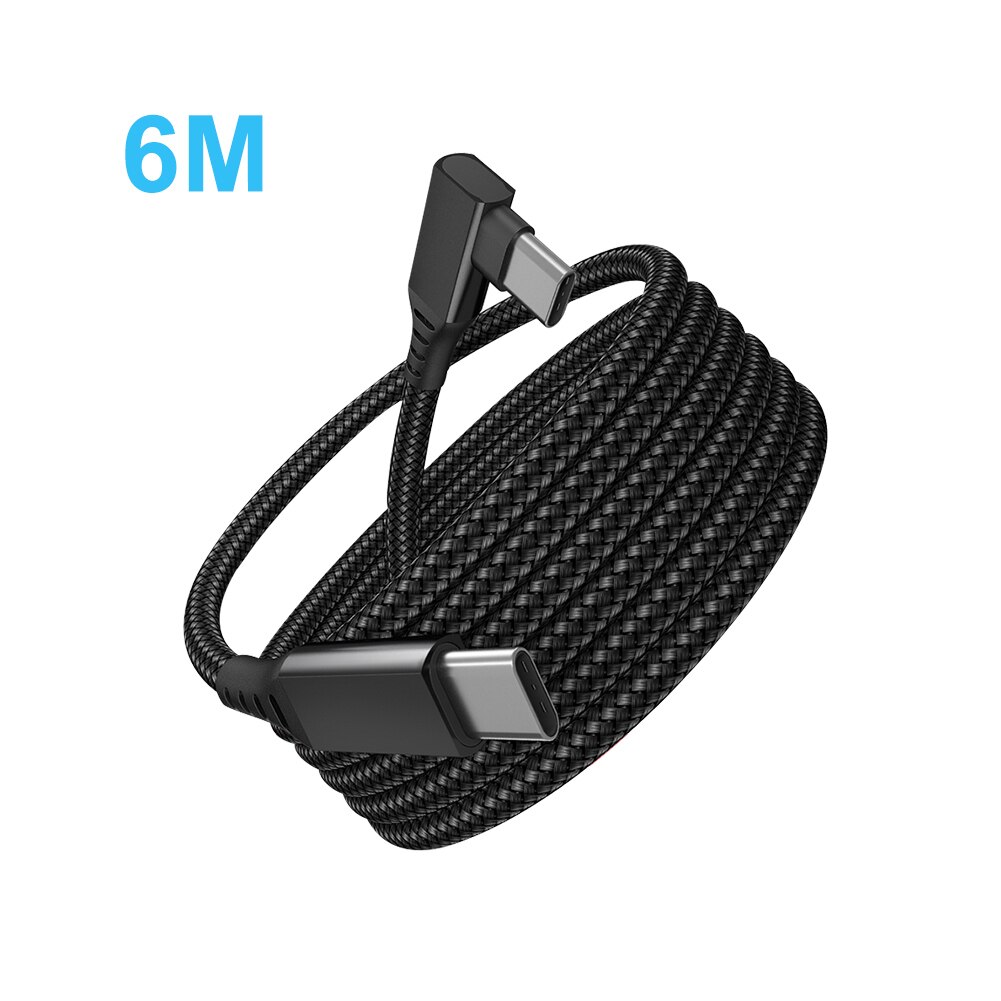 vr Glasses USB-C Cable Oculus Quest 2 Link Cable USB3.2 Compatability Right Angle Type-c 3.2Gen1 Speed Data Transfer Fast Charge