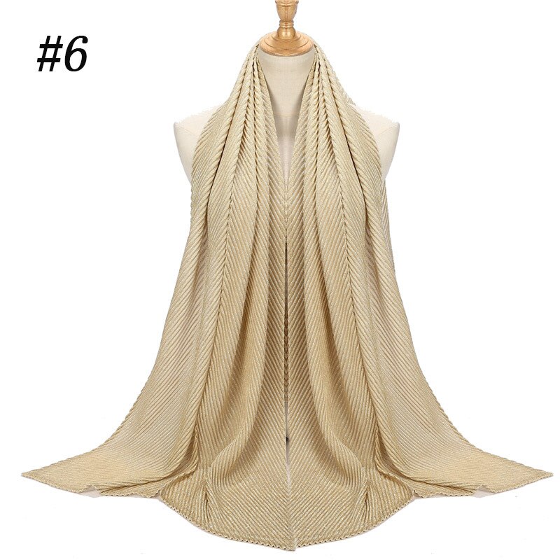 Luksusmerke glitter muslimsk islamsk sjal instant hodeskjerf vanlig omslag foulard dubai hijab femme musulman skjerf turban for kvinner: 6