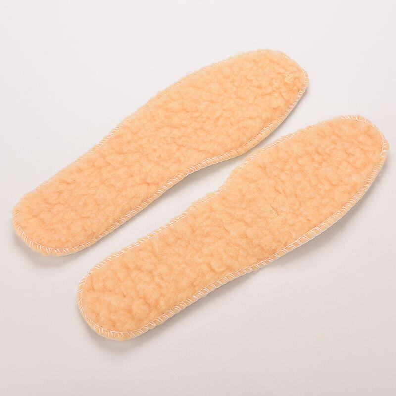 1 par de nuevas plantillas térmicas de lana botas de nieve cálido invierno comodidad almohadillas para el cuidado de los pies masaje mantener zapatos Unisex plantillas 7 Tamaño