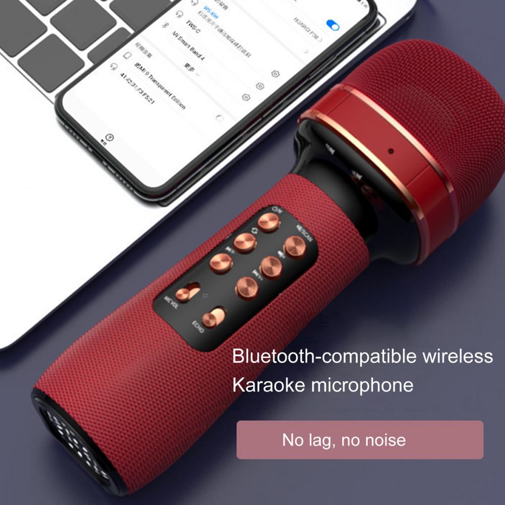 WS-898 Original Bluetooth-compatible Handheld Microphone Karaoke Speaker Party Music Mic for IOS Android Smart TV